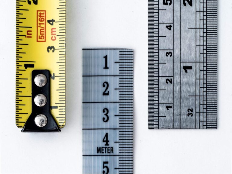 rulers on flat surface